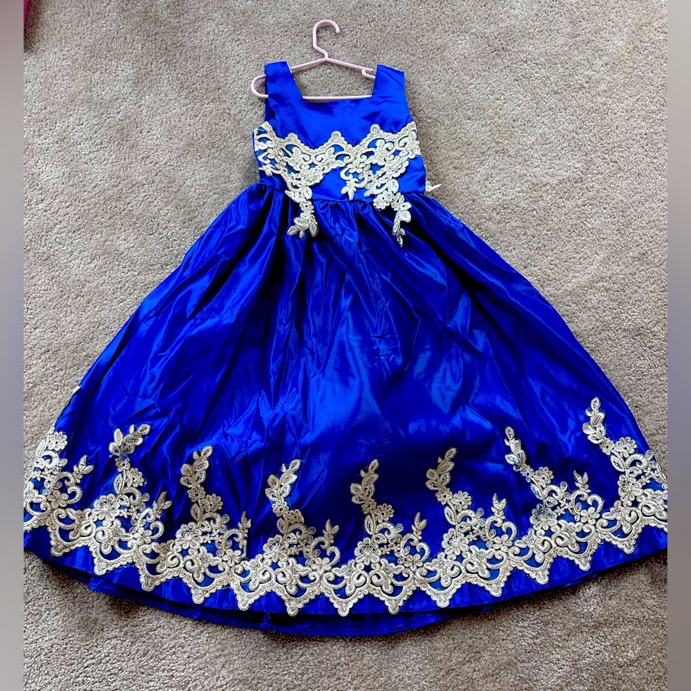 Size 10/12 Girls ball gown- Royal Blue